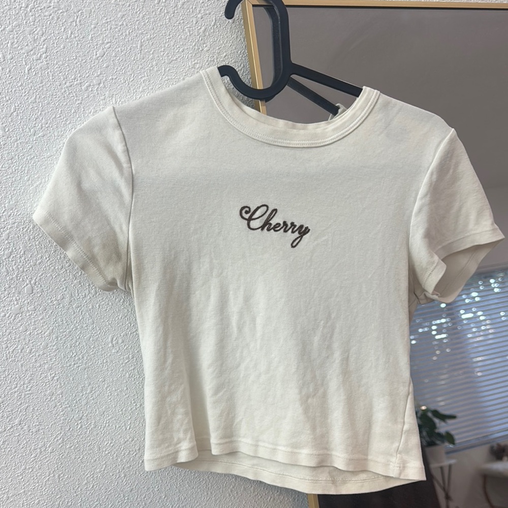 Cherry LA Cream Crop Top